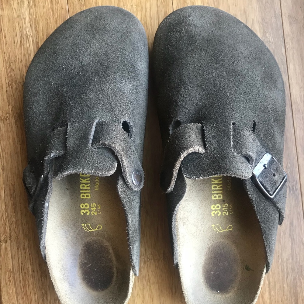 Birkenstock Boston suede clogs